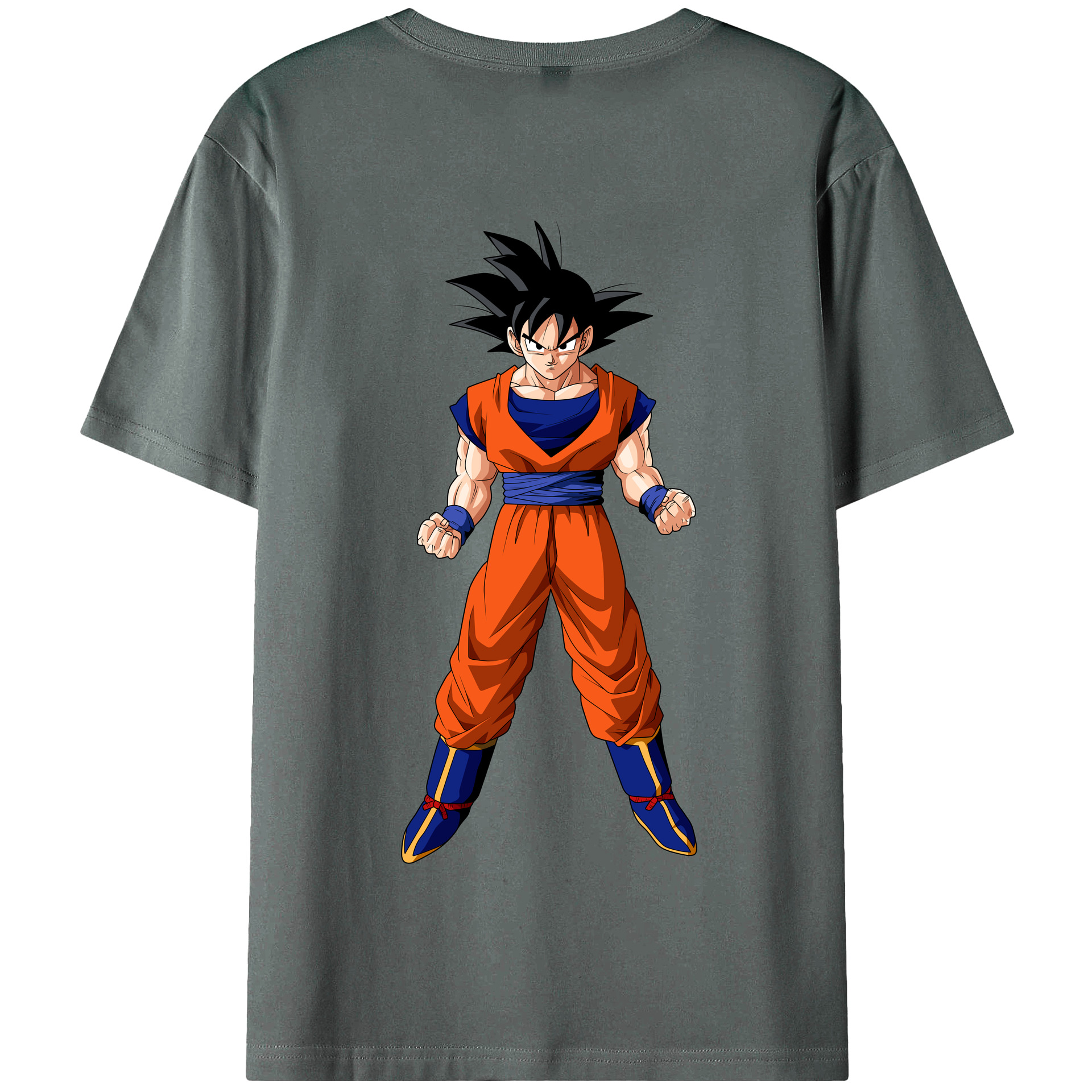 （画像用） ドラゴンボール 孫悟空（そん ごくう）Son Goku カカロット DRAGON BALL Kakarotto 綿100％半袖Tシャツ（背面プリント）